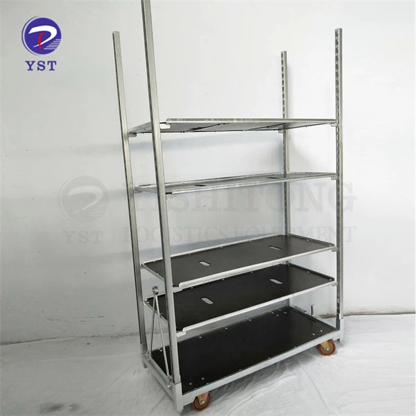 Foldable Metal Flower Trolley Cart
